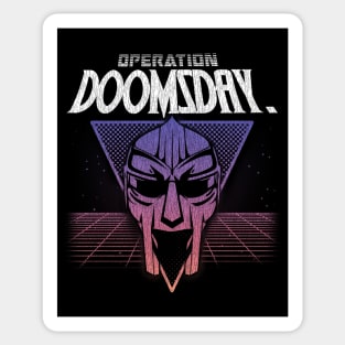 Retrowave Doom Gradient 9 Sticker